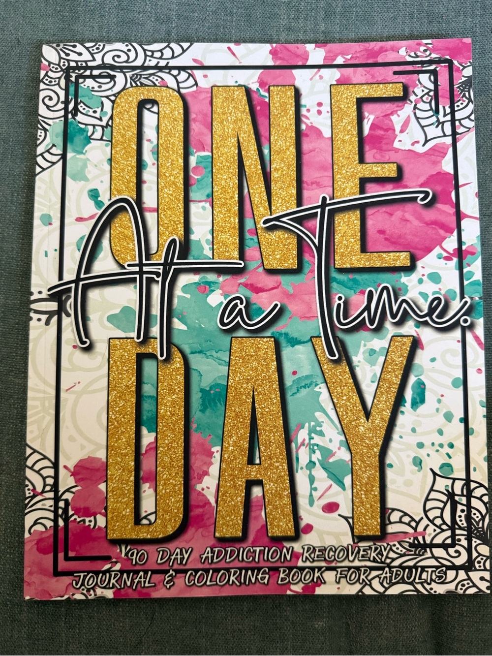 One Day at a Time Addiction Recovery Journal & Adult Coloring Book